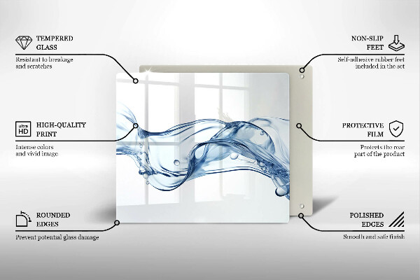 Kitchen worktop protector Crystalline water