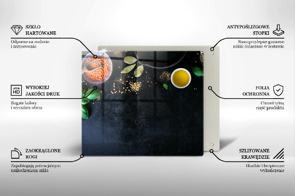 Kitchen worktop protector Spices with spices