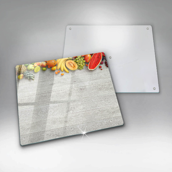 Glass worktop saver Fruit on the boards