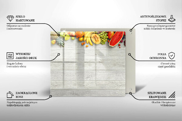 Glass worktop saver Fruit on the boards
