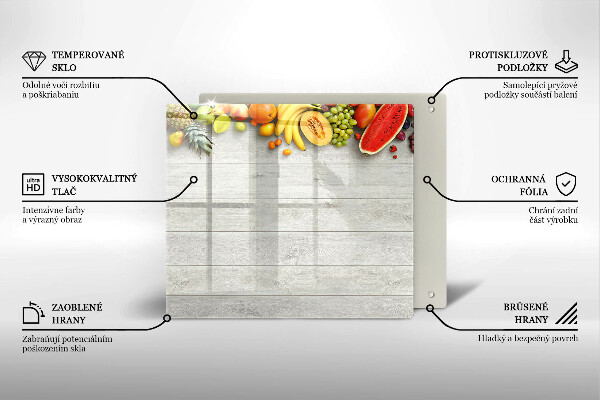Glass worktop saver Fruit on the boards