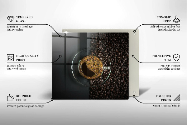 Kitchen worktop protector Coffee and grains