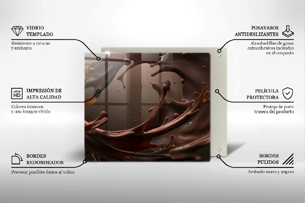 Kitchen worktop protector Liquid chocolate