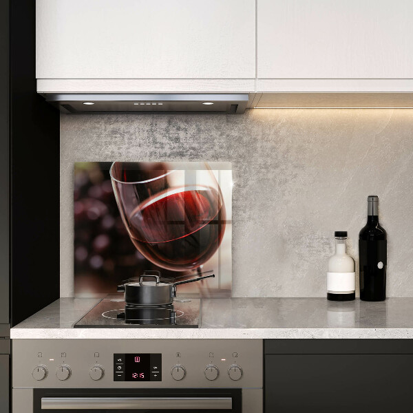 Chopping board A glass of red wine