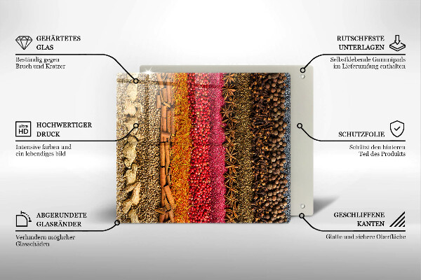 Chopping board Colorful spices