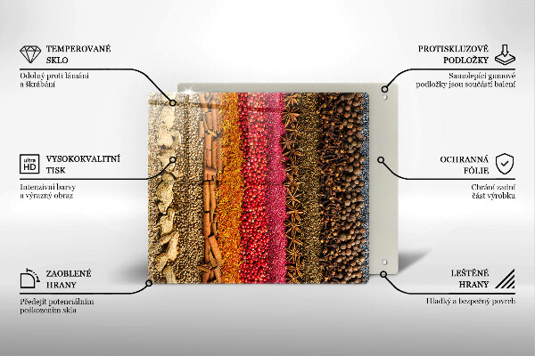 Chopping board Colorful spices