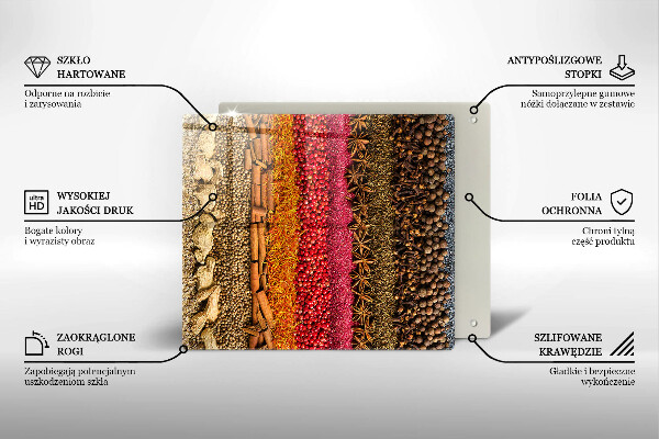 Chopping board Colorful spices