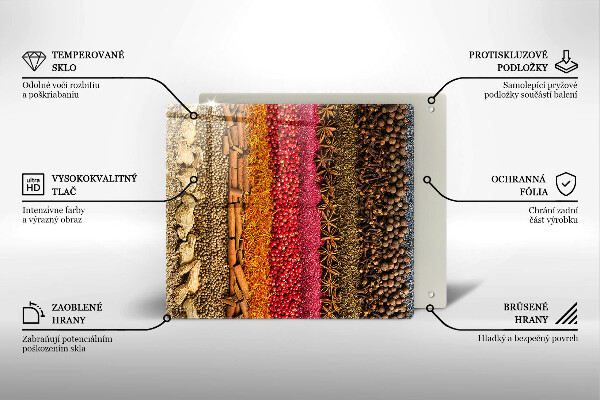 Chopping board Colorful spices