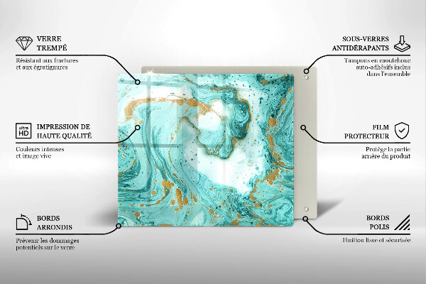 Kitchen worktop protector Blue abstraction