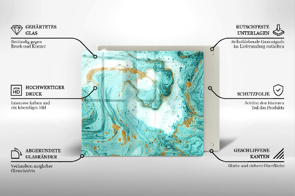 Kitchen worktop protector Blue abstraction