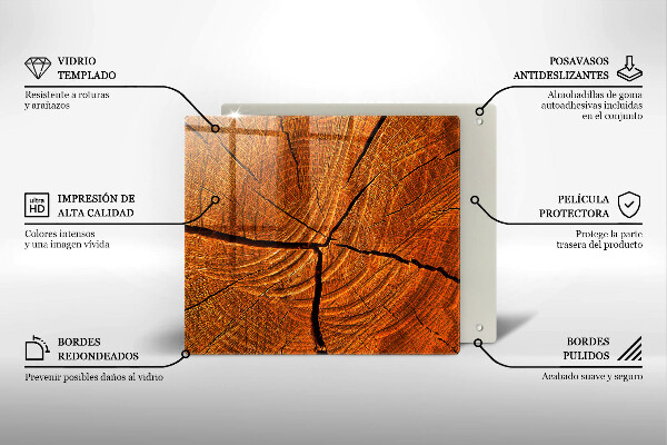 Kitchen worktop protector Wood trunk structure