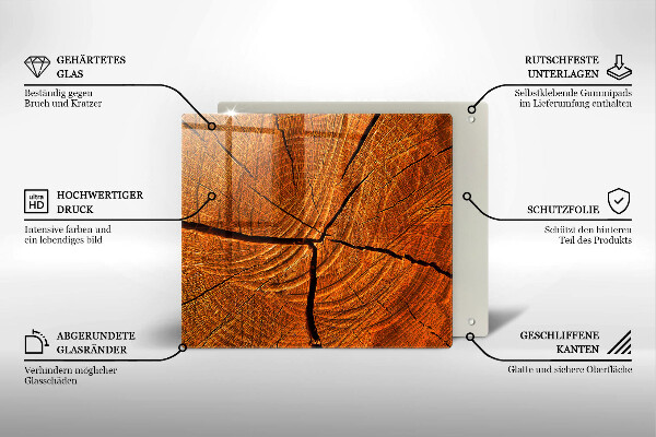 Kitchen worktop protector Wood trunk structure