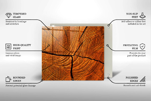 Kitchen worktop protector Wood trunk structure