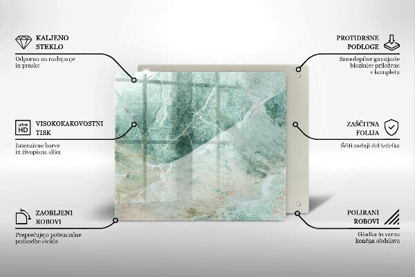 Chopping board glass Stone structure