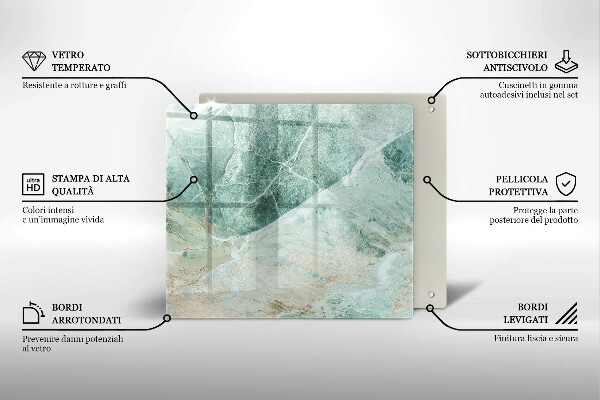 Chopping board glass Stone structure