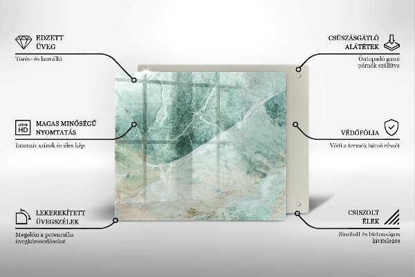 Chopping board glass Stone structure