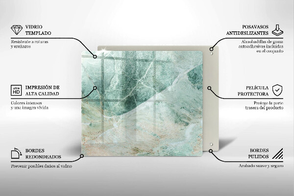 Chopping board glass Stone structure