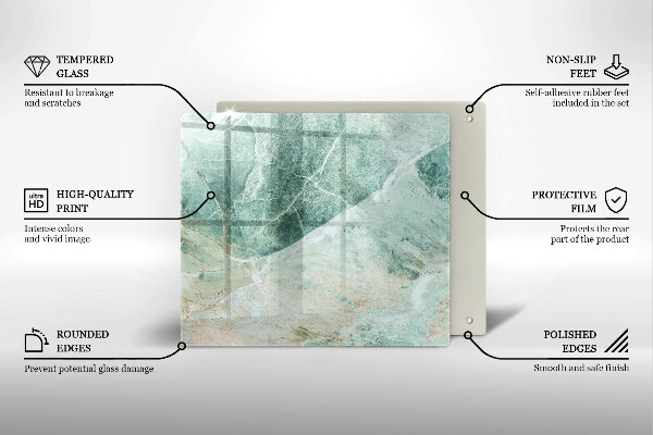 Chopping board glass Stone structure