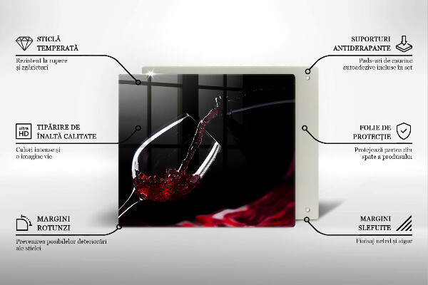 Kitchen worktop protector Red wine glass