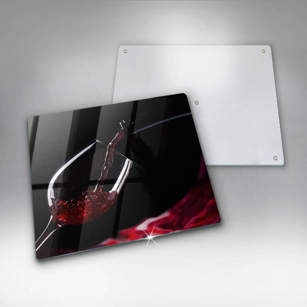 Kitchen worktop protector Red wine glass