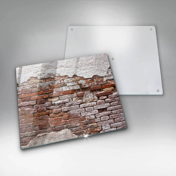 Kitchen worktop protector Old wall of brick and concrete