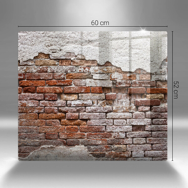 Kitchen worktop protector Old wall of brick and concrete