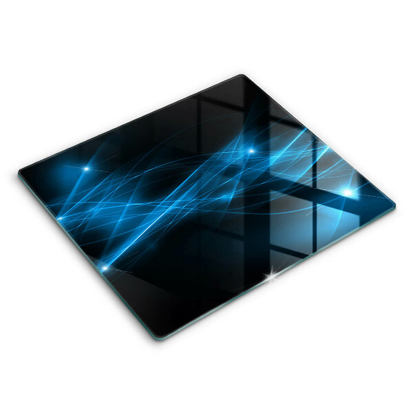 Chopping board glass Blue smoke abstraction