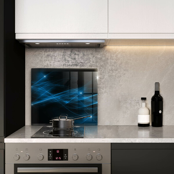 Chopping board glass Blue smoke abstraction