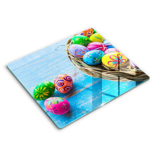 Glass worktop saver Easter eggs