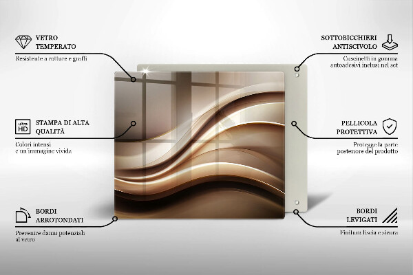 Kitchen worktop protector Abstraction mild lines