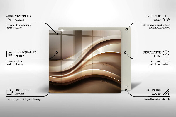 Kitchen worktop protector Abstraction mild lines