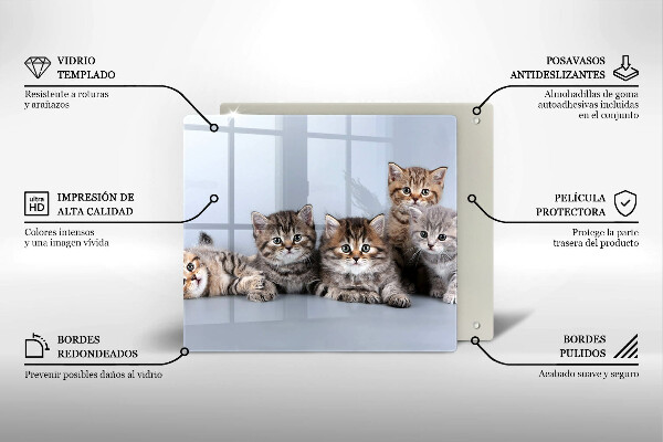 Kitchen worktop protector Sweet small cats