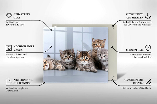 Kitchen worktop protector Sweet small cats