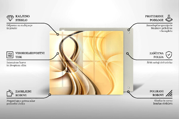 Chopping board glass Abstraction of smoke