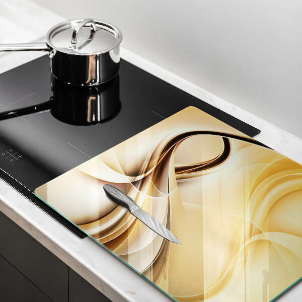 Chopping board glass Abstraction of smoke