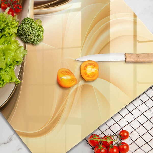 Chopping board glass Abstraction of smoke