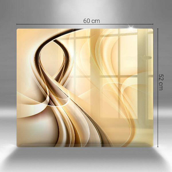 Chopping board glass Abstraction of smoke