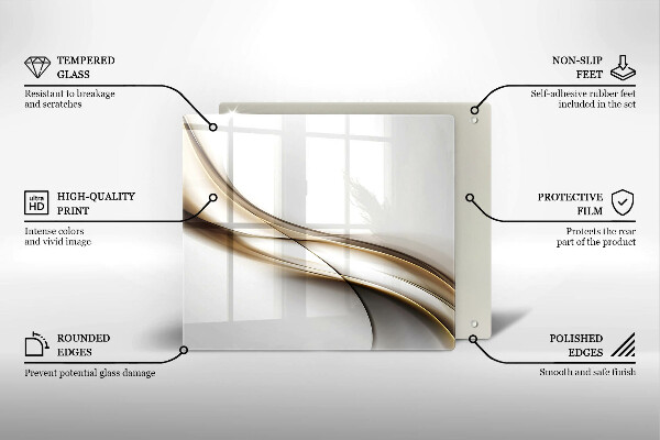 Kitchen worktop protector Mild abstraction lines