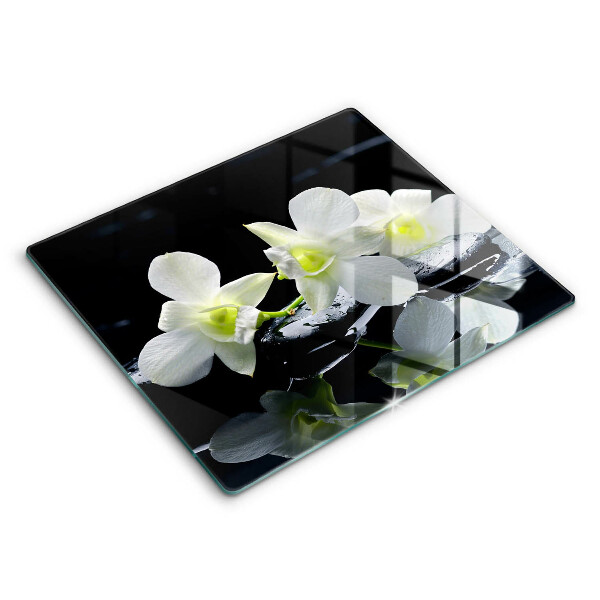 Kitchen worktop protector Zen white flowers in water