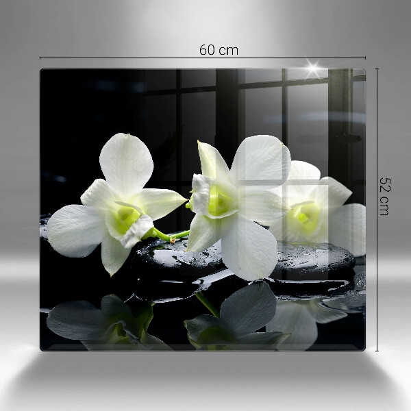Kitchen worktop protector Zen white flowers in water