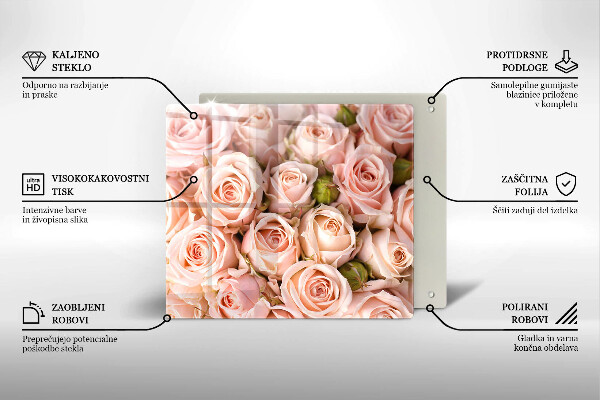 Kitchen worktop protector A delicate bouquet of roses