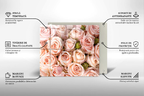 Kitchen worktop protector A delicate bouquet of roses