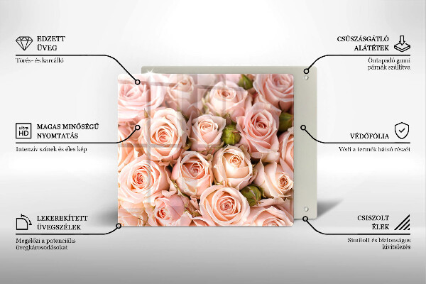 Kitchen worktop protector A delicate bouquet of roses