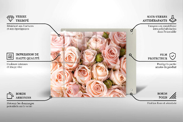 Kitchen worktop protector A delicate bouquet of roses