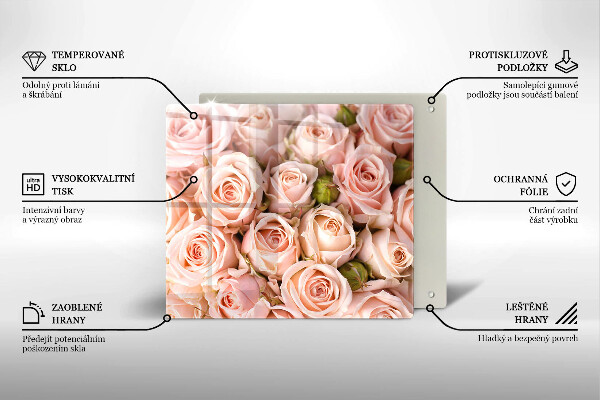 Kitchen worktop protector A delicate bouquet of roses