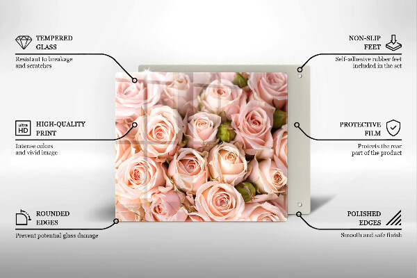 Kitchen worktop protector A delicate bouquet of roses