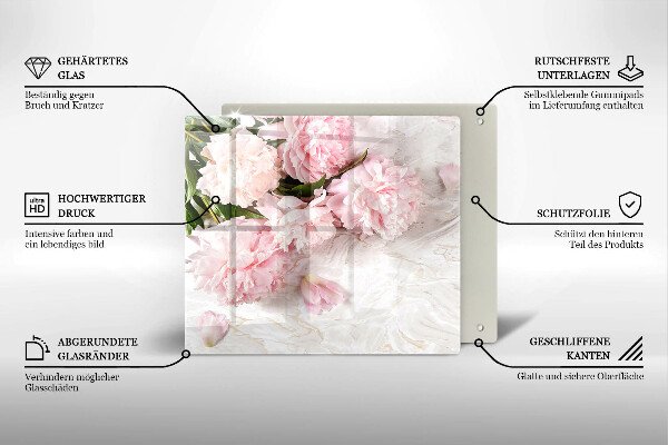 Kitchen worktop protector Delicate roses flowers