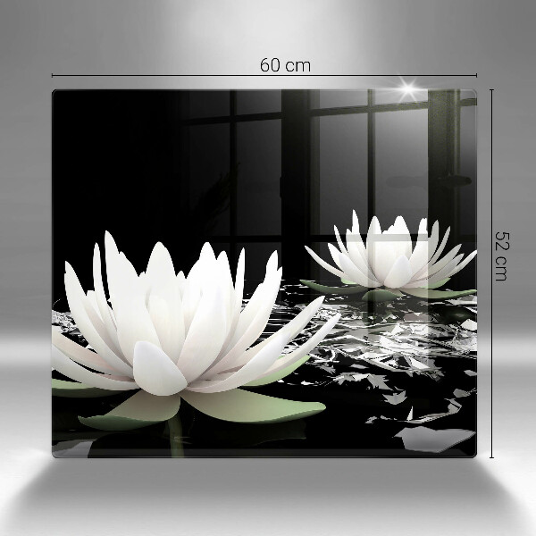 Kitchen worktop protector White lilies on the water