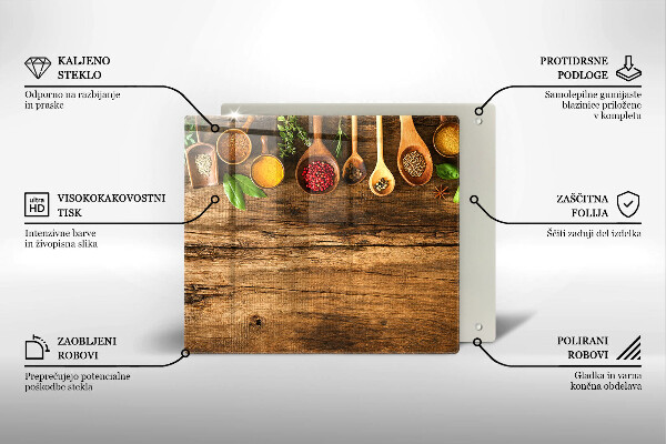 Kitchen worktop protector Wooden spices