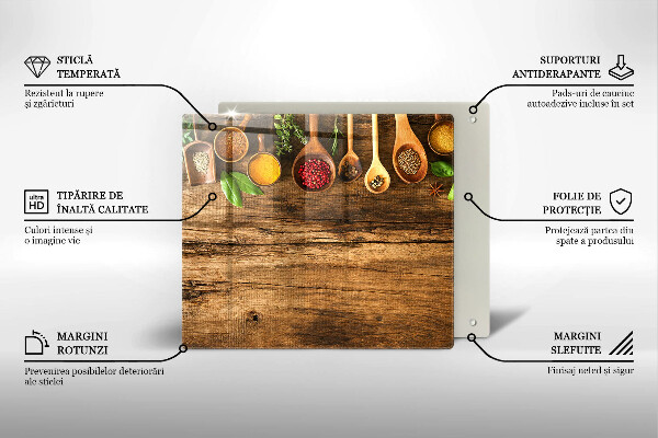 Kitchen worktop protector Wooden spices